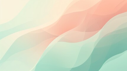 Abstract colorful wavy background in soft pastel tones