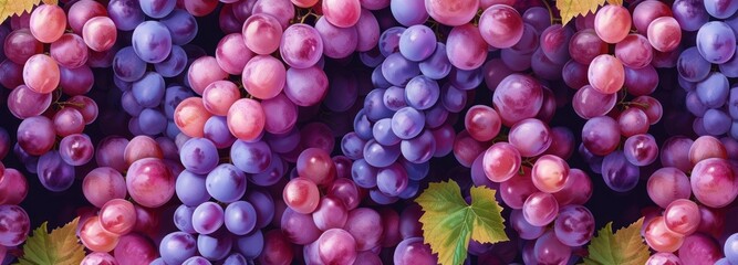 Cluster of Purple Grapes Hanging From Tree - obrazy, fototapety, plakaty