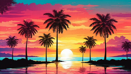 sunset on the beach sunset over the ocean sunset over the sea sunset on the beach
