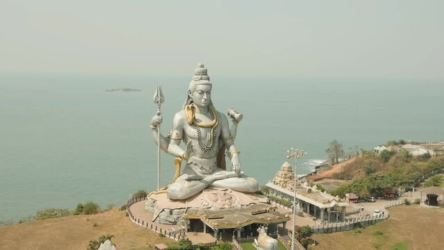 Big Shiva. Lord Shiva Statue in Murudeshwar, Karnataka, India. Tour from Goa and Gokarna.