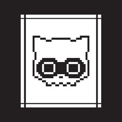 Creature skull, pixel art illustration