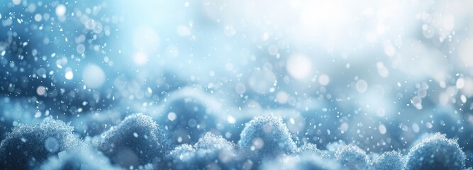 Obraz premium Blurry Snow on Window Pane