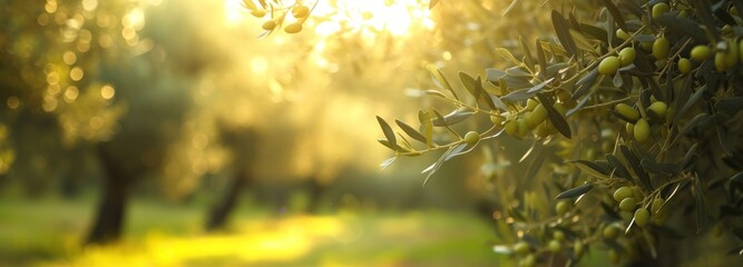 Mature Olives Growing on a Tree in an Olive Grove