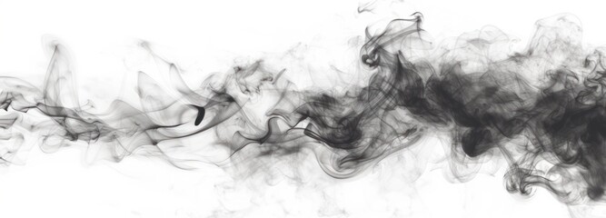 Monochromatic Smoke on White Background