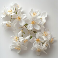 Fototapeta na wymiar White Flowers Arrangement on Table