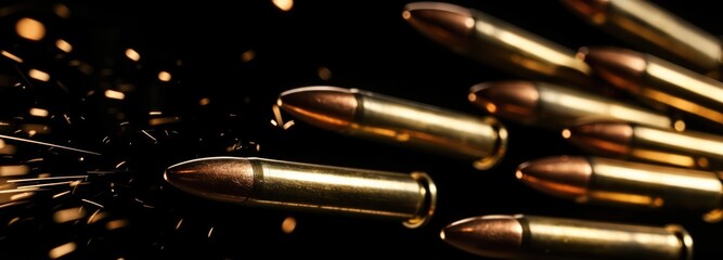 Close-Up of Multiple Bullet Shells