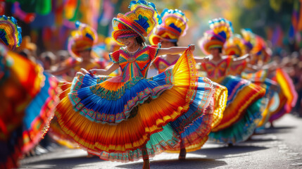 Fototapeta na wymiar Carnival in Rio de Janeiro, dancing, exquisite detail