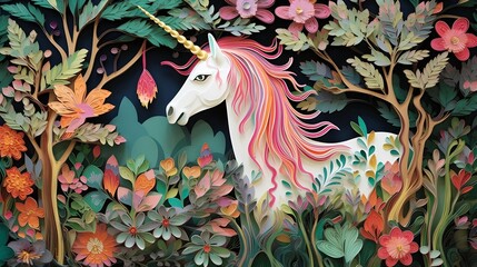 Folklore Fantasy: Artistic and Magical Unicorn Design