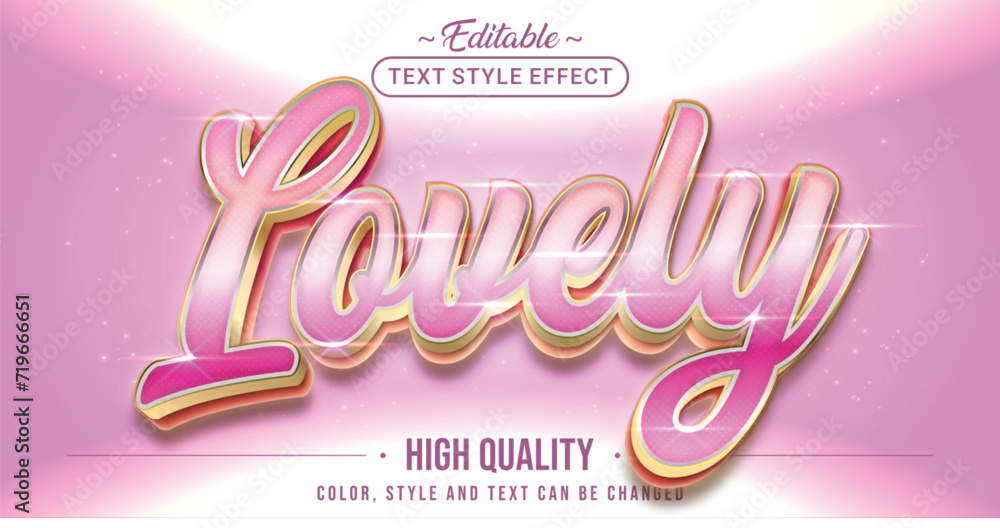 Poster Editable text style effect - Lovely text style theme.