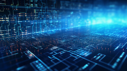 Obraz premium Code Fusion: Web and Software Development in Cyberspace