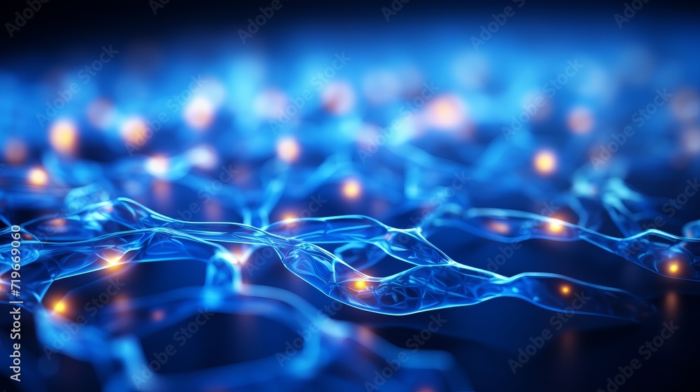 Poster energetic and dynamic network grid with changing electric spark like structure abstract background