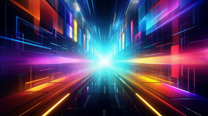 Colorful vibrant graphic background technology 