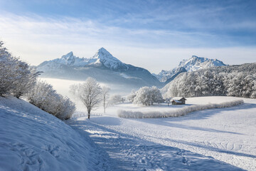 Fototapeta na wymiar Winter in Berchtesgaden