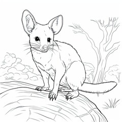 Coloring book for children depicting abandicoot