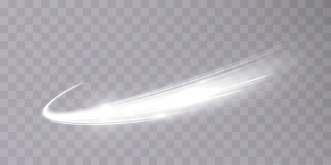 Light Vortex. Abstract curved light effect of bright lines. Vector illustration	