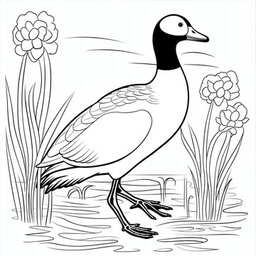 Coloring book for children depicting acoot