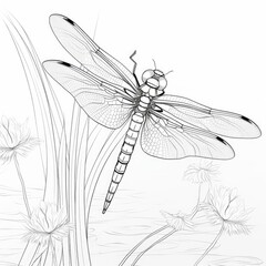 Coloring book for children depicting amayfly
