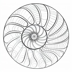 Obraz premium Coloring book for children depicting anautilus