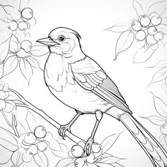 Obraz premium Coloring book for children depicting aoriole