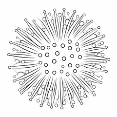 Obraz premium Coloring book for children depicting asea urchin