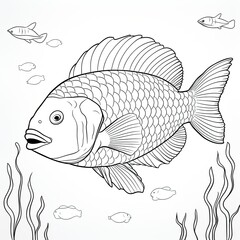 Coloring book for children depicting asnappers
