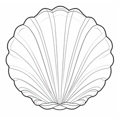 Coloring book for children depicting asoft shell clam