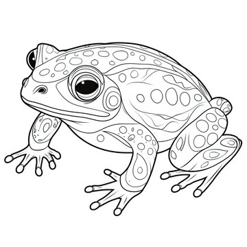 Coloring book for children depicting asurinam toad