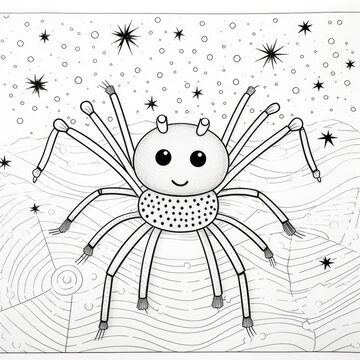 Coloring book for children depicting atick