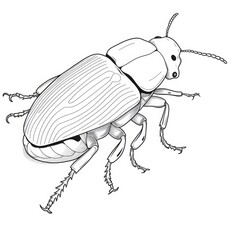 Coloring book for children depicting awoodlouse