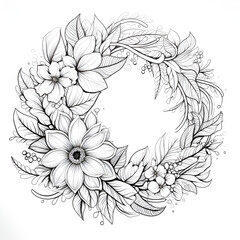 hand drawn wreath