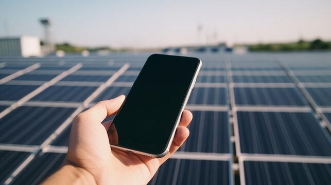 Smartphone and Solar Panels: A Harmony of Technology and Sustainable Energy