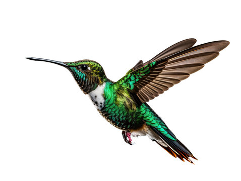 a hummingbird flying in the air