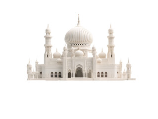 Fototapeta premium a white city with a tower