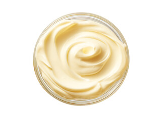 a bowl of white cream