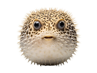 a puffer fish with spikes - obrazy, fototapety, plakaty