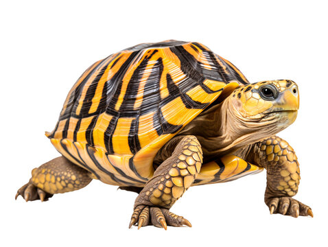a yellow and black turtle
