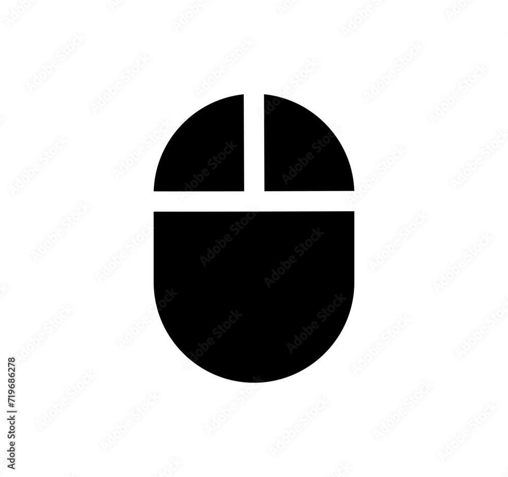 Poster vector simple computer mouse icon.