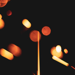 fast flying sparks from an angle grinder, smeared and blurry