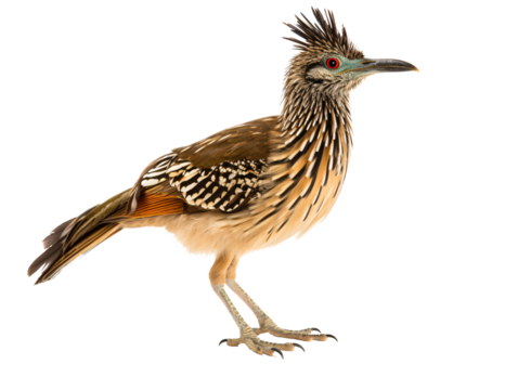 a bird standing on a white background