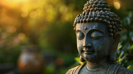 Buddha statue depicting the concept of mindfulness and meditation