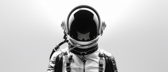 Stylish portrait of an astronaut in a suit in monochrome - obrazy, fototapety, plakaty