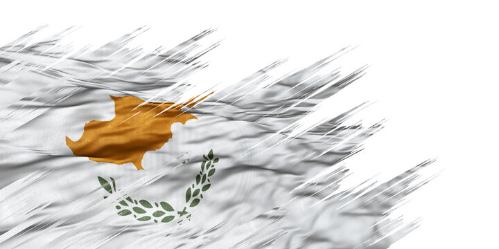 Abstract illustration of Europe flags for Cyprus with grunge splatter effects