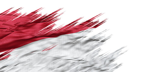 Abstract illustration of Europe flags for Monaco with grunge splatter effects