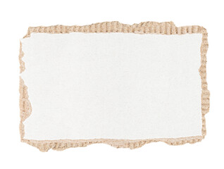 Fototapeta premium Torn white cardboard paper isolated on transparent background