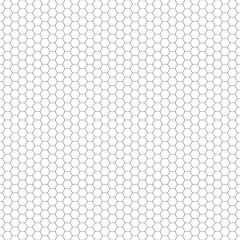 Geometric seamless pattern. Repeating hexagon lattice. Repeated black honeycomb isolated on white background. Modern abstract hexagonal design for prints. Repeat line texture. Vector illustration - obrazy, fototapety, plakaty