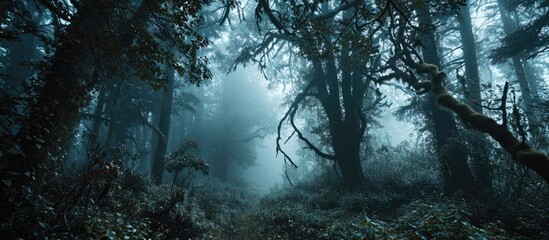 As darkness fell upon the forest, whispers circulated among the trees, carrying tales of a ghost silently haunting the depths of the enchanted woods.