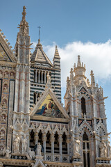 Fototapeta na wymiar Siena, Italy - July 26, 2023 Siena Cathedral Front - Siena, Tuscany, Italy