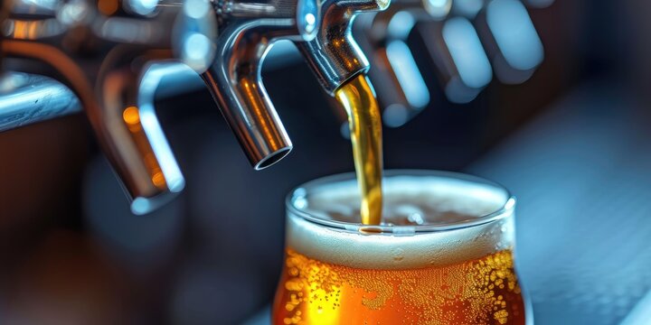 Fresh poured glass of beer