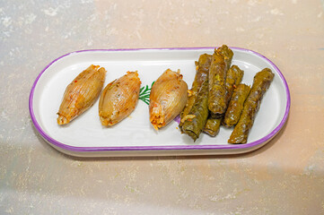 Turkish food on a plate, 