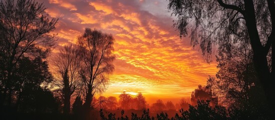 As the morning sun painted the sky in vibrant hues of gold and pink, Ripley, a resident of Surrey, enjoyed the breathtaking beauty of the sunrise.